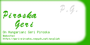 piroska geri business card